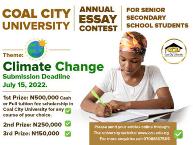 Coal City University 2022 Essay Contest For Secondary School Students